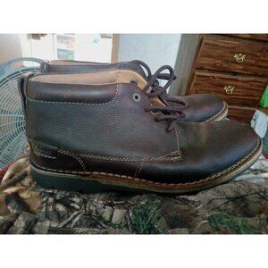 Clarks Ortholite Men’s Leather Boots Brown Lace Up Size 10.5